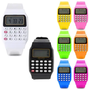 

Fashion Child Kid Silicone Date Multi-Purpose Electronic Calculator Wrist Watch A6HE