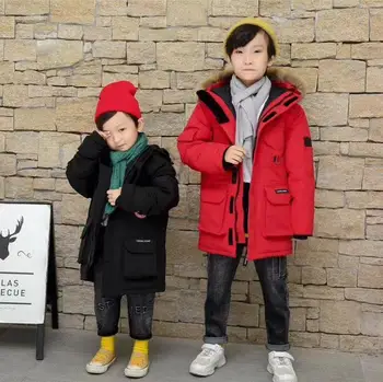 

85cm-145cm 2019 winter down jacket children's parka girl down jackets child short thicken outerwear boy duck down jackets parka