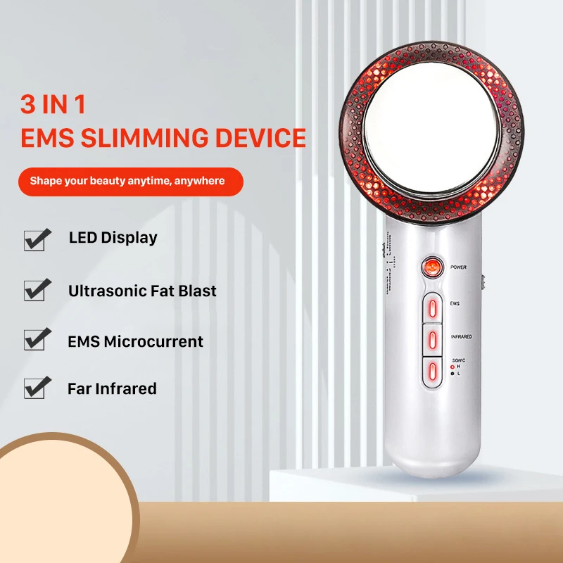 

DSMY 3 in 1 Ultrasound Cavitation EMS Body Slimming Massager Electric Weight Loss Infrared Therapy Lipo Fat Burner Machine