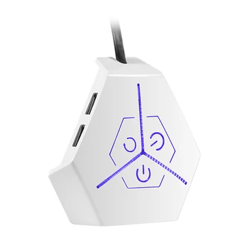 

Desktop Case Extend Switch PC Computer Case Power Supply On/off Reset Button With Dual USB Phone Fast Charge Port Easy Connect