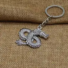 Vintage Charm Antieke Zilveren Oorbellen, Draak Hanger Sieraden mannen Sleutelhanger(China)