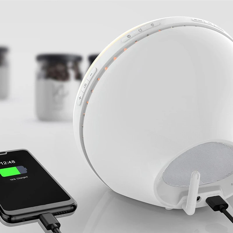 Wake-Up Light Sunrise и закат, природа Wake Up fm-радио Красочный будильник атмосфера светодиодный ночник US Plug