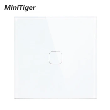 

Minitiger EU Standard 1 Gang 1 Way Touch Switch Wall Light Control Smart Home Automation Switch Round Type