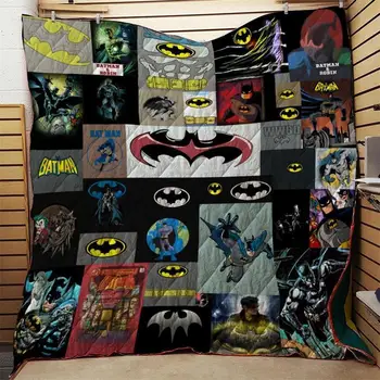 

Anime movie Batman Super Hero 3d Digital Printing Summer Quilt Sofa Blanket Mat 3D Printed Summer Quilts Bed For Kids Washable