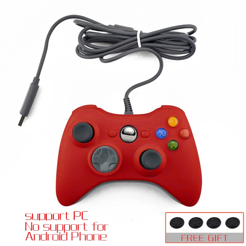 r-red Данных лягушка USB проводной геймпад для Xbox 360/тонкий контроллер для Windows 7/8/10 microsoft ПК контроллер Поддержка для паровой игра - Цвет: r-red