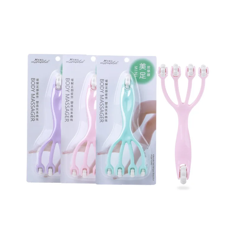 

Lameila Pedicure Rolling Massager Four Claws-Shaped Ball Bearing Massage Foot Beauty Manual M1033