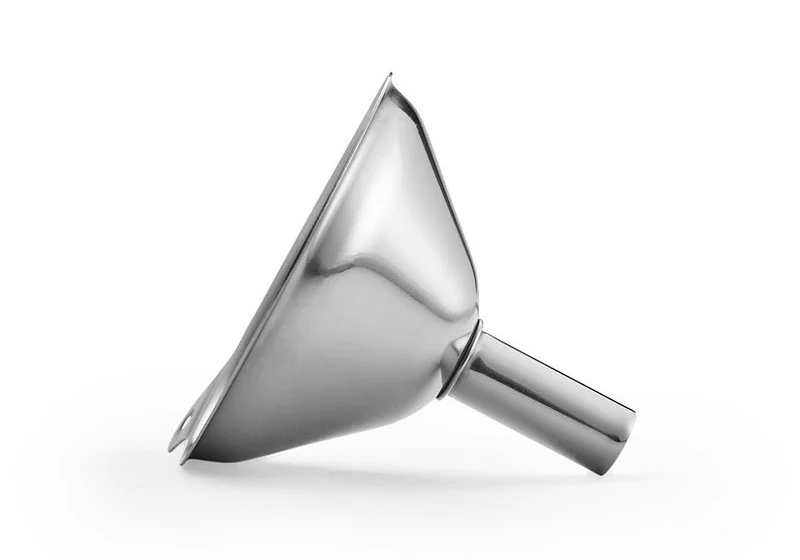 Manufacturer's direct sale Stainless Steel Mini funnel three piece liquid packager oil leakage integrated wine leakage