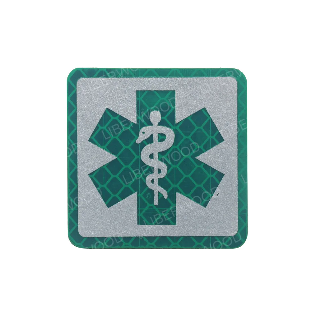 Светоотражающий медицинский EMT Star of Life многоцветный спасательный IR Chapter армейский значок крест тактический боевой аппликация эмблем обруч и петля - Цвет: 16