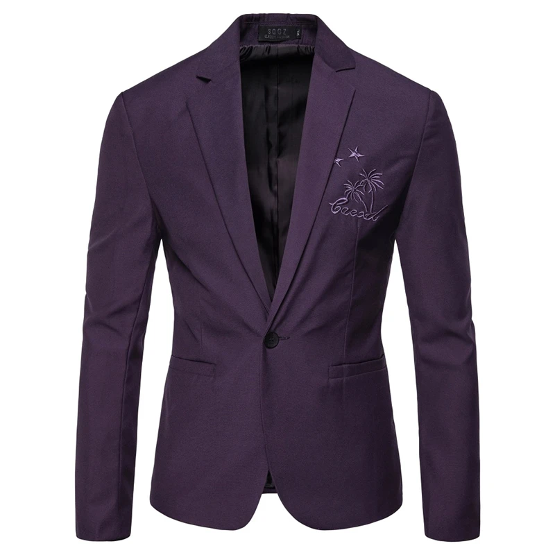 

2020 new Mens Suit Jacket Slim Design Embroidered Men Coat Asian Size S M L XL XXL XXXL XXXXL men suit blazers