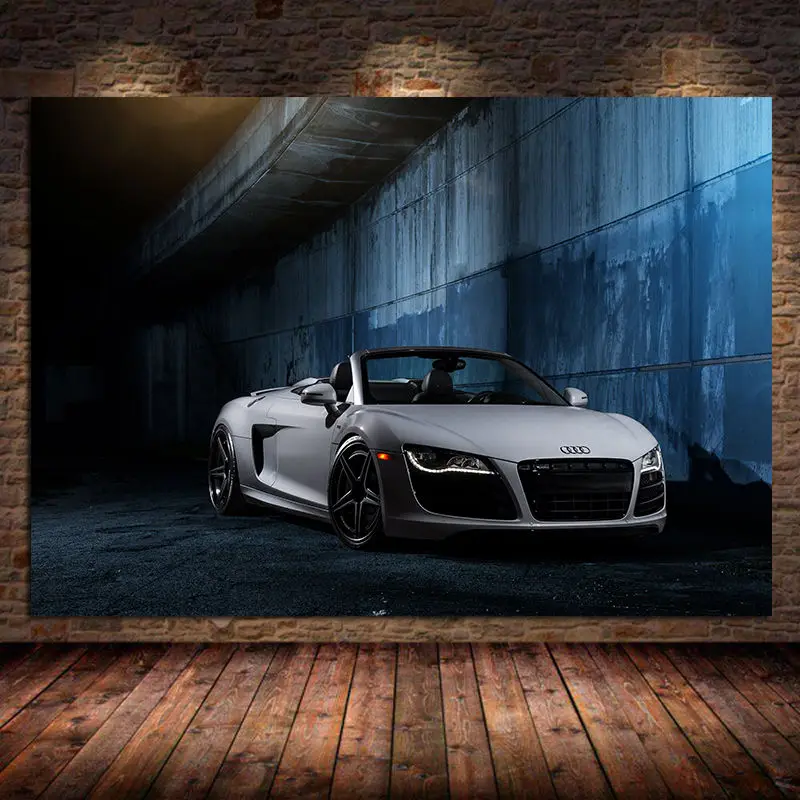 Supercar | Audi R8 Poster - Car Posters for Boys Room - Car Wall Decor -  Car Room Decor - Car Posters for Men | 11x14 Inches Unframed