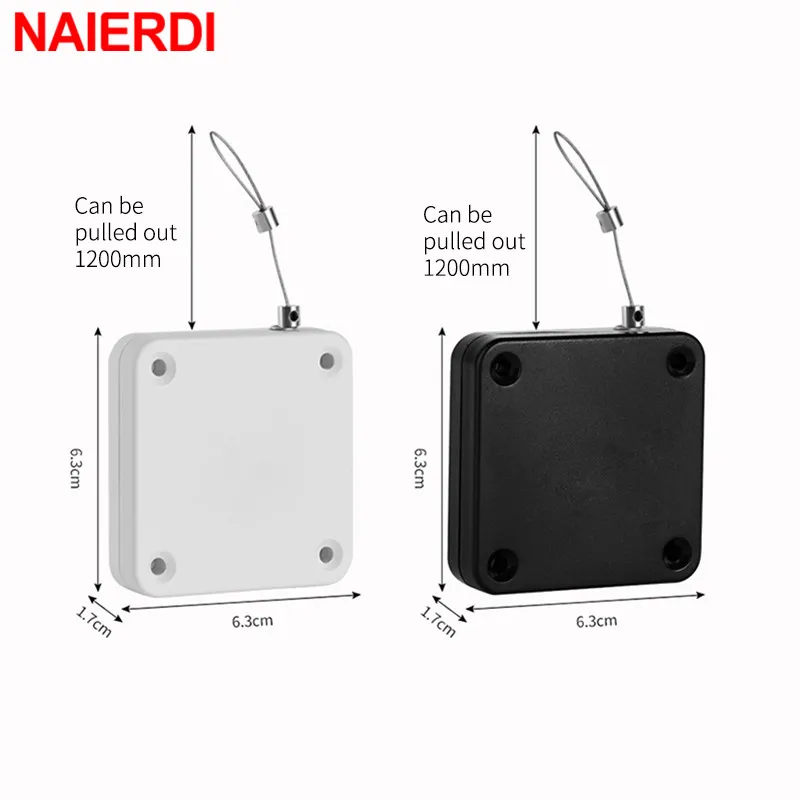 NAIERDI Punch-free Automatic Sensor Door Closer Automatically Close 500g-1000g Tension Soft Close Furniture Hardware door closer