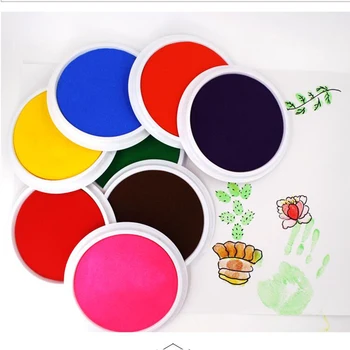 

Funny 10 Colors Ink Pad Stamp DIY Finger Painting Craft Cardmaking For Kids Montessori Drawing baby 0-12 months Kids