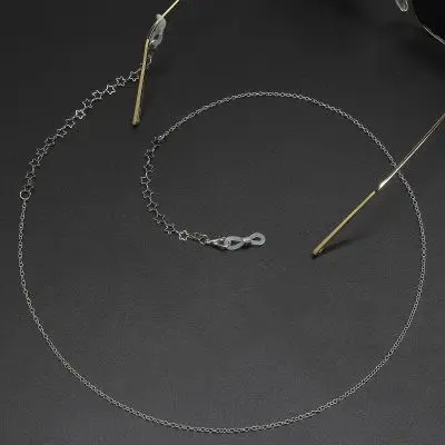 Silver Новинка, модные женские цепочки для очков, полый, звезда, солнцезащитные очки, цепочка для очков для чтения, очки, шнур, держатель, ремешок на шею - Цвет: Silver