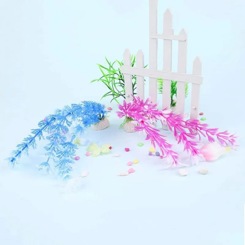 Aquarium Accessories Model Aquatic Plants Plastic Fake Aquatic Plants Fish Tank Landscaping Artificial Plant Underwater Combinat