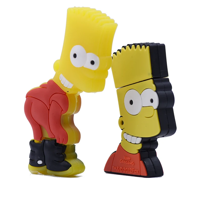 Bart Simpson мышь волк Memory Stick аниме мультфильм Симпсоны Usb Flash Drvie 32 ГБ 16 ГБ 8 ГБ 4 ГБ флеш-накопитель 64 ГБ U Stick