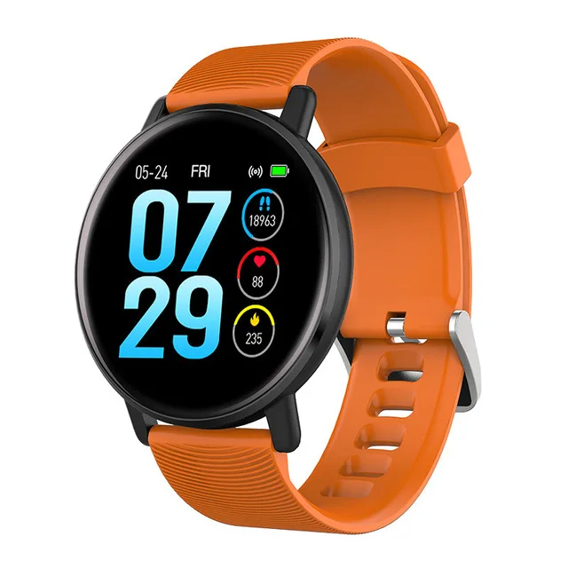 Lerbyee H5 Смарт-часы с музыкальным управлением IP67 водонепроницаемый мужской фитнес-трекер для мониторинга сердечного ритма женский умный Браслет для бега - Цвет: Оранжевый