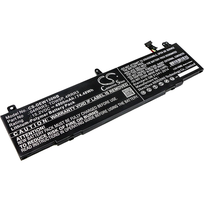 Cameron sino 4900 мА/ч, Батарея для DELL Alienware 13 R3 ALW13C, 04RRR3 4RRR3 TDW5P
