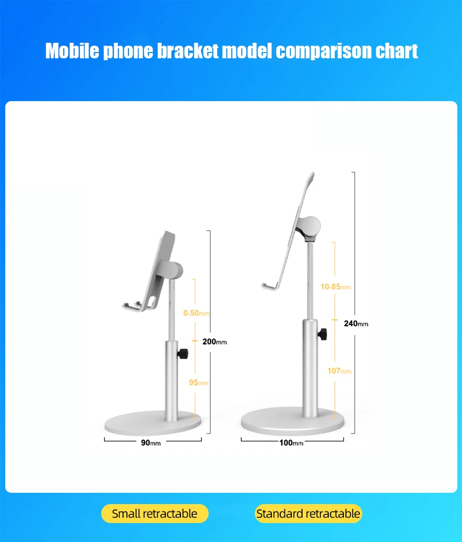 ihuigol Telescopic Phone Holder For Xiaomi mi 9 Huawei iPhone 11 8 7 iPad Universal Desktop 10.5 inches Phone Stand Lazy Bracket (14)