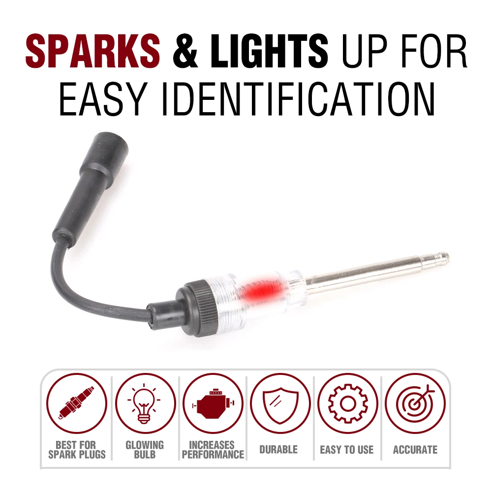 Spark Tester Plug Engine Ignition Tester 6-12 Volt Fool-Proof Pick Up Coil/Armature Diagnostic Detector Tool for Automotive