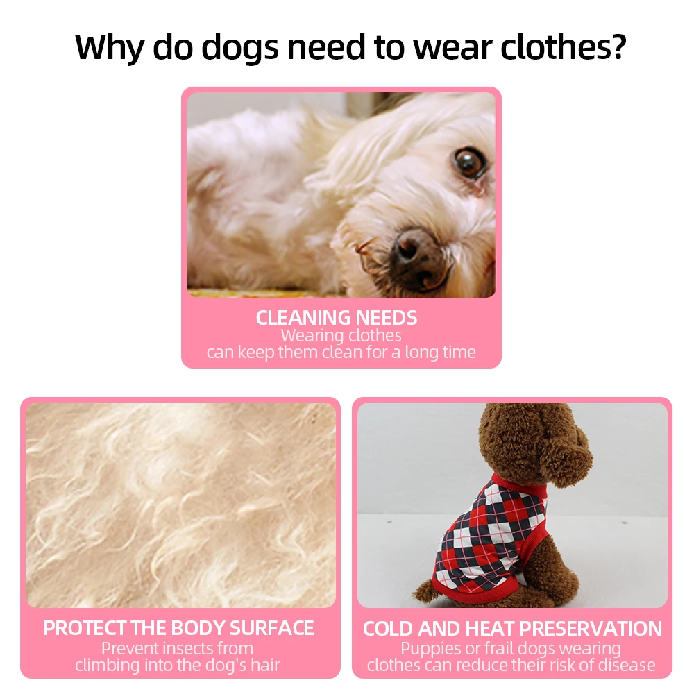 Casual Breathable Pet Dog Costume For Small Dogs Puppy Cotton Dog T Shirt Clothes Printed Pet Dog Vest