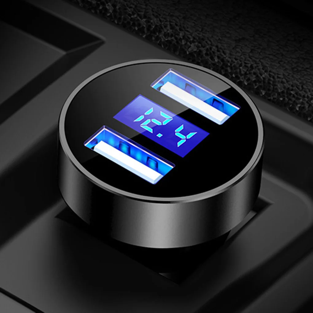 Светодиодный дисплей для зарядки 12 В USB автомобильного прикуривателя зарядное устройство мини портативное автомобильное зарядное устройство USB для путешествий