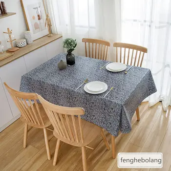 

Wave Printed PEVA Tablecloth Tea Table Cover Household Oilproof Waterproof Table Cloths Quality Picnic Mat Desk Cloth Large Size