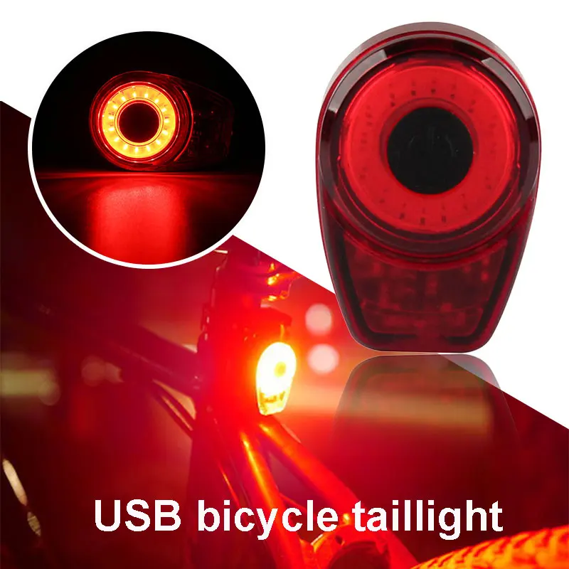 Portable Rechargeable Warning Light LED ABS IPX6 Waterproof Bicycle Accessories Bicycle Rear Light Bicycle Taillights