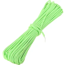Открытый Ночной светящийся Паракорд 50фт 9 550Lb светящийся нейлоновый Паракорд парашютный канат для альпинизма кемпинга Пряжка веревка