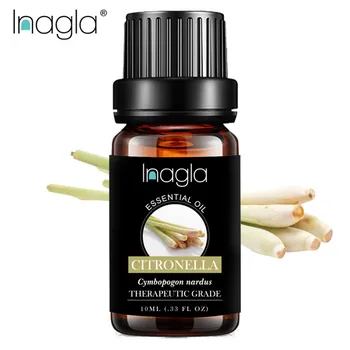 

Inagla Citronella 10ML Essential Oils 100% Pure Natural Pure Essential Oils for Aromatherapy Diffusers Oil Home Air Care