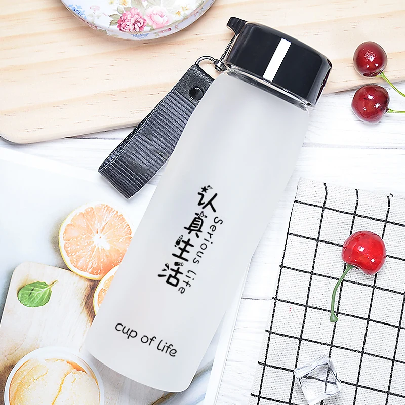 Cute Drinking Bottle Water Gallon Custom Plastic Tea Glass Crystal Straw Vaso Plegable Home Decor JJ60WB | Дом и сад