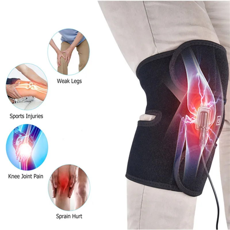 

4/2Pcs Heating Therapy Knee Pad Hot Compress Knee Massager Infrared For Relieve Knee Joint Pain Knee Rehabilitation Massager