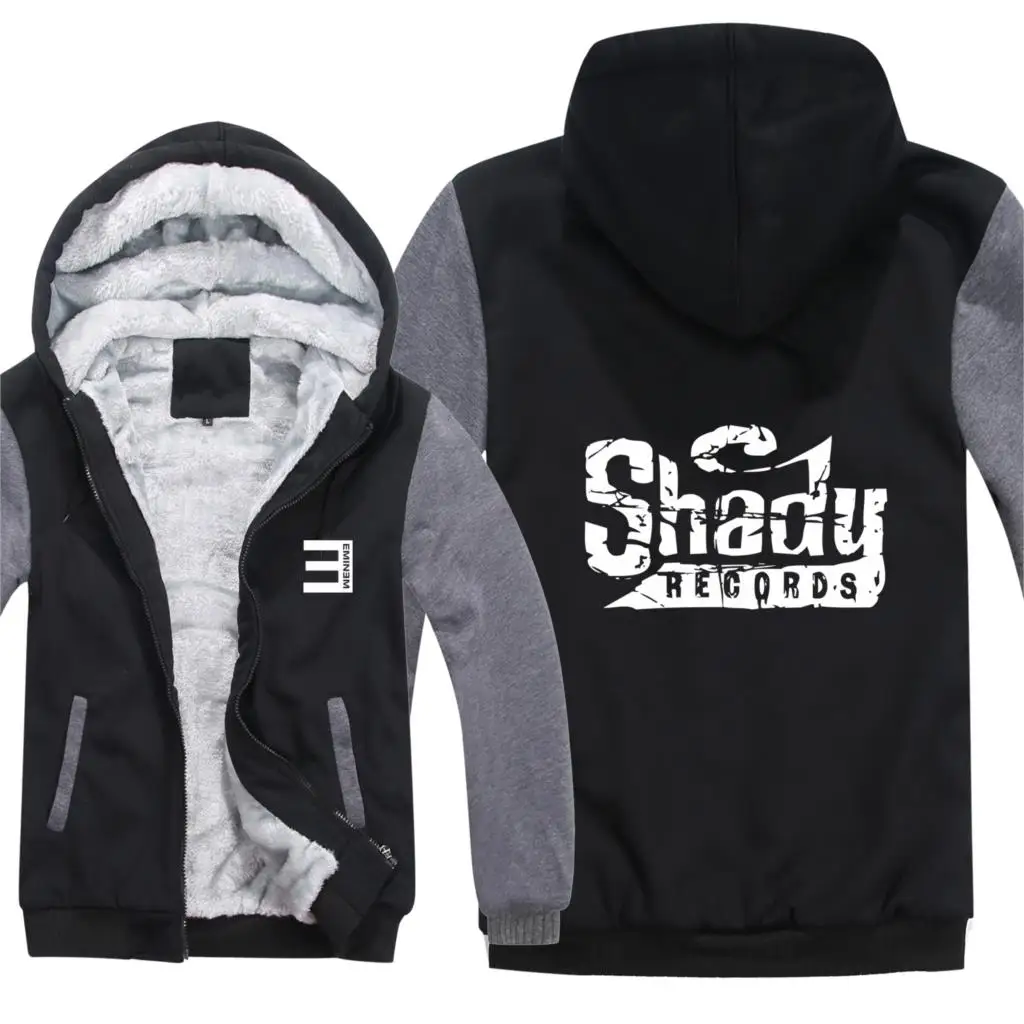 Eminem толстовки мужские повседневные пальто шерсть подклад куртки Shady Records свитшоты мужские пуловеры HS-068