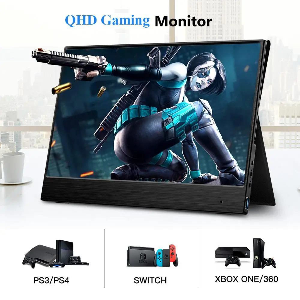 Eyoyo EM12R 12 5 &quotсветодиодный USB Type C Hdmi игровой монитор ips 2K QHD 2560X1440 дисплей для PS4