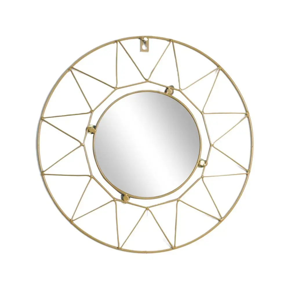 

Vintage Rustic Handcrafted Round Metal Wall Mirror Decorative For Living Room Office Stylish Eye-catching Mirror Wall Decorative