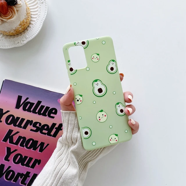 Cartoon Phone Holder Case For Samsung Galaxy A50 A70 A30S A40 A20 A30 A10 A11 A20E A21S A31 A7 A8 A6 Plus 2018 A41 Stand Cover Avocado Case Only