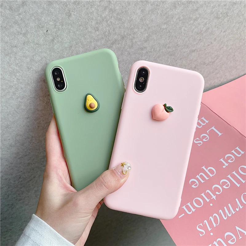 Силиконовый чехол с 3d изображением фруктов персика винограда для Xiaomi Redmi Note 8T 8A 7 6