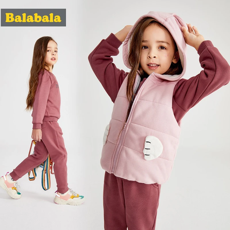 Acheter Balabala enfant en bas âge filles ensemble de vêtements enfants automne hiver manteau + pantalon vêtements de noël filles imprimé tenues Sport costume enfants ensemble