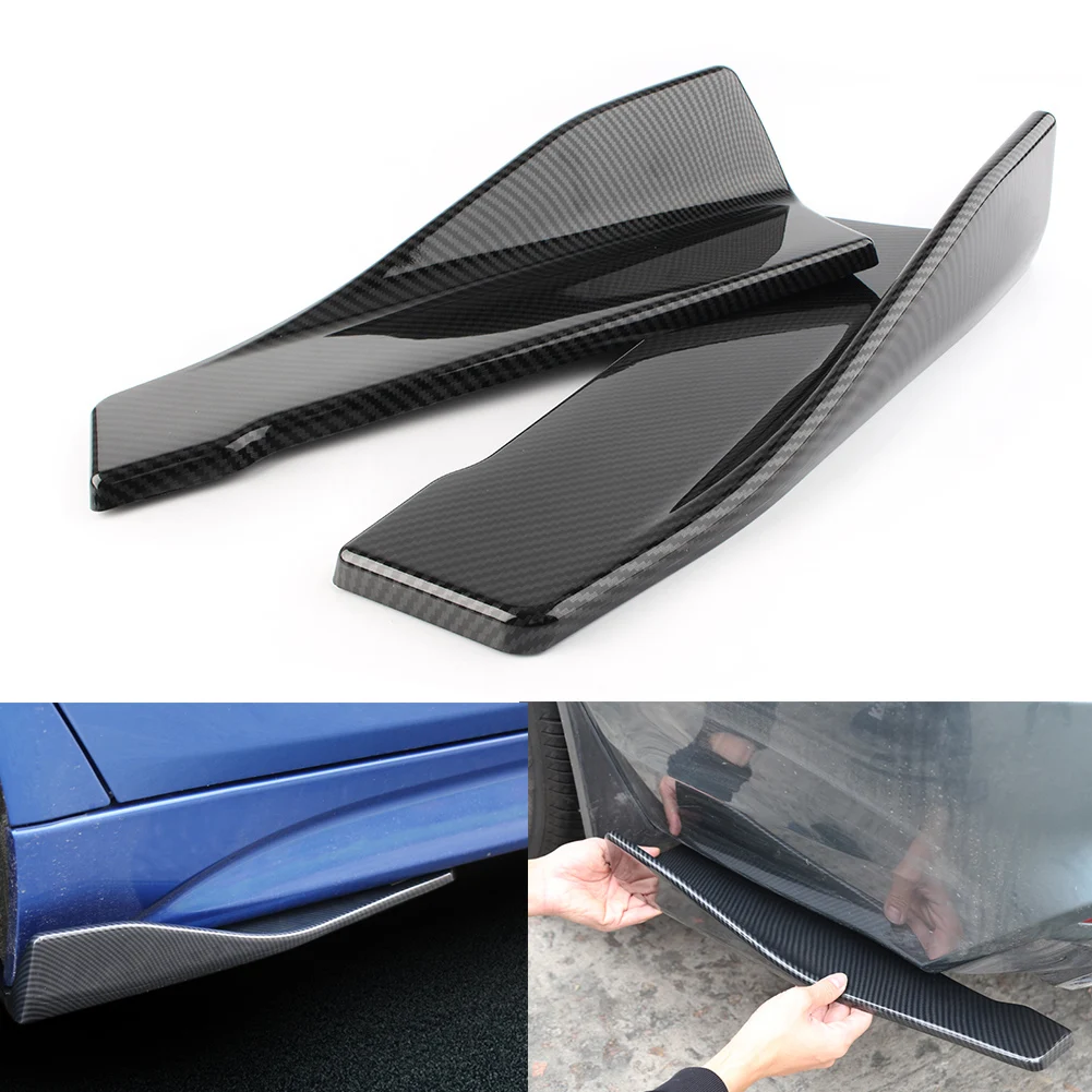 

48cm Carbon Fiber Style Car Rear/Side Skirt Bumper Lip Skid/Scuff/Scrape Protector Strip Spliter