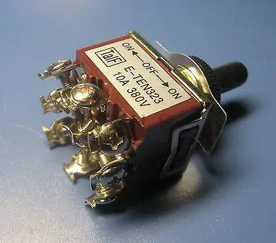

Toggle switch 9 Pin terminal Momentary ON-OFF-ON with waterproof cover