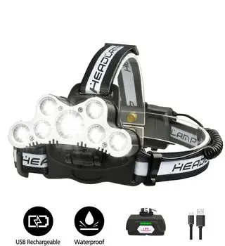 

2020Newest! Headlamp Flashlight,6 Head Lamps USB Brightest Rechargeable Headlight Waterproof 8 Modes For Outdoor Camping