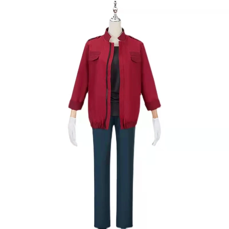 

Костюм для косплея аниме «ячейки на работе», черная, красная кровяная клетка, униформа Seqkeqkyuu для мужчин, куртка, топ, брюки, футболка, перчатки, вечерние эллоуин