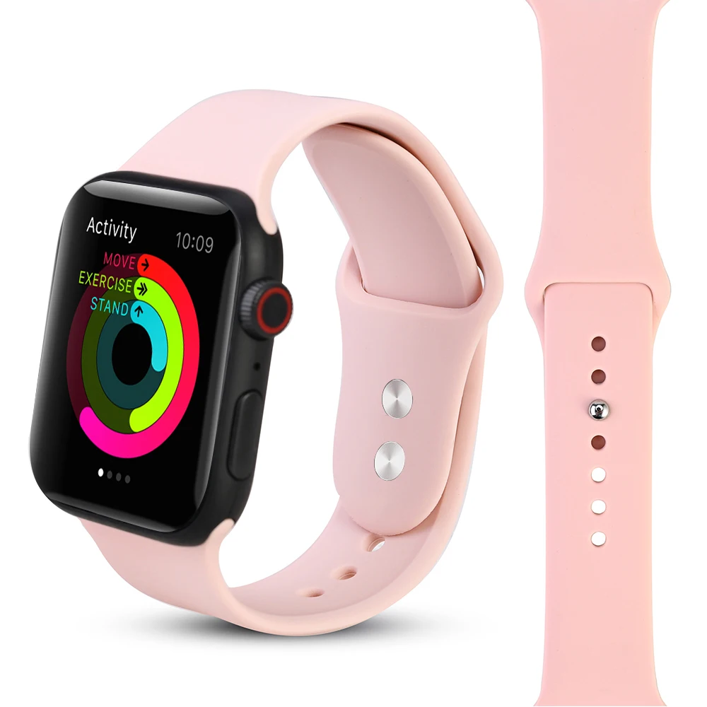 42 мм 38 ремешок для Apple Watch 3 сменный iwatch 4 2 1 Ремешок силиконовый умные аксессуары