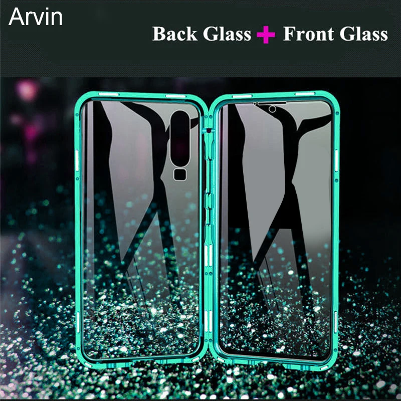 

Arvin Case for Meizu 16s Pro Case Magnetic 9H Toughed Tempered Glass Cover 360 Full Protection Metal Frame for Meizu 16s Pro