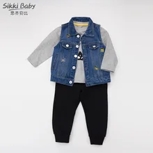 Gas/модный джинсовый жилет детский тонкий жилет из чистого хлопка для маленьких детей Детский весенний жилет для мальчиков