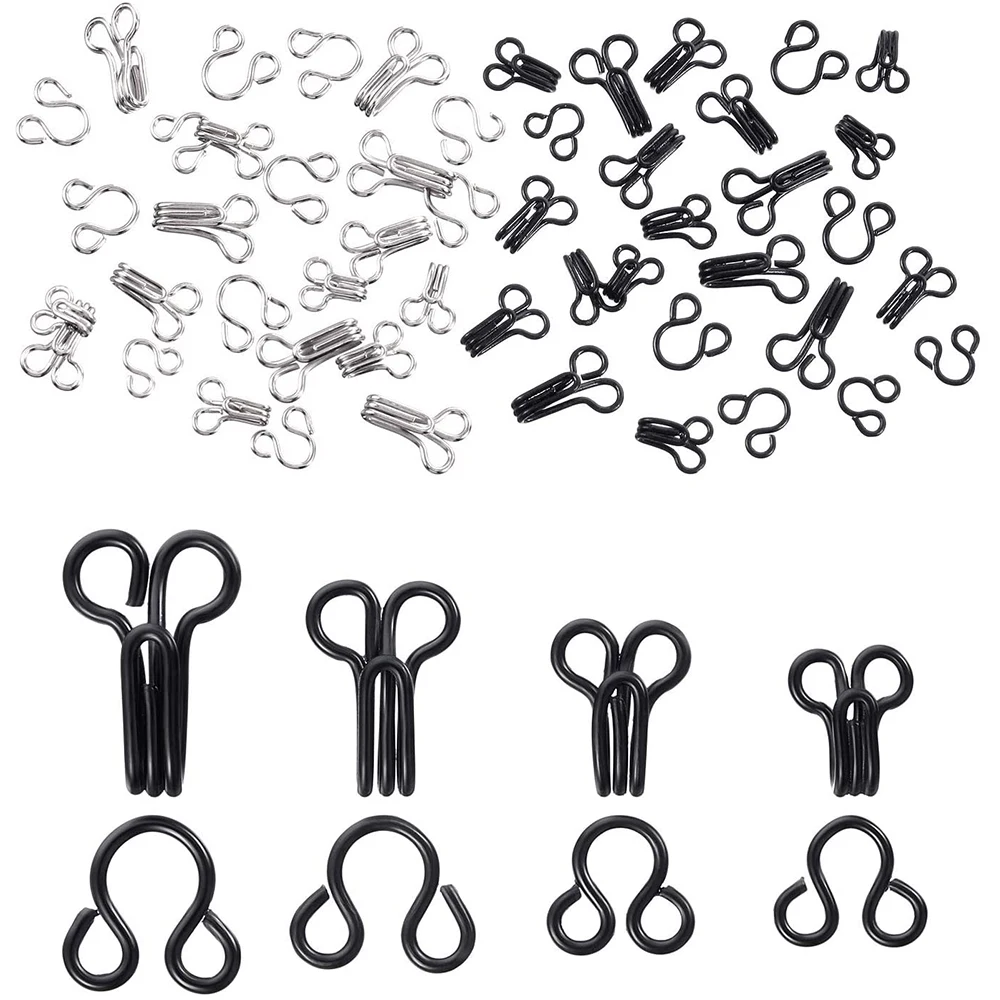 100 Set Invisible Sewing Hook and Eye Closure for Clothing Bra Jacket Hooks Replacement Sewing Craft Buckle Garment Accessories 3