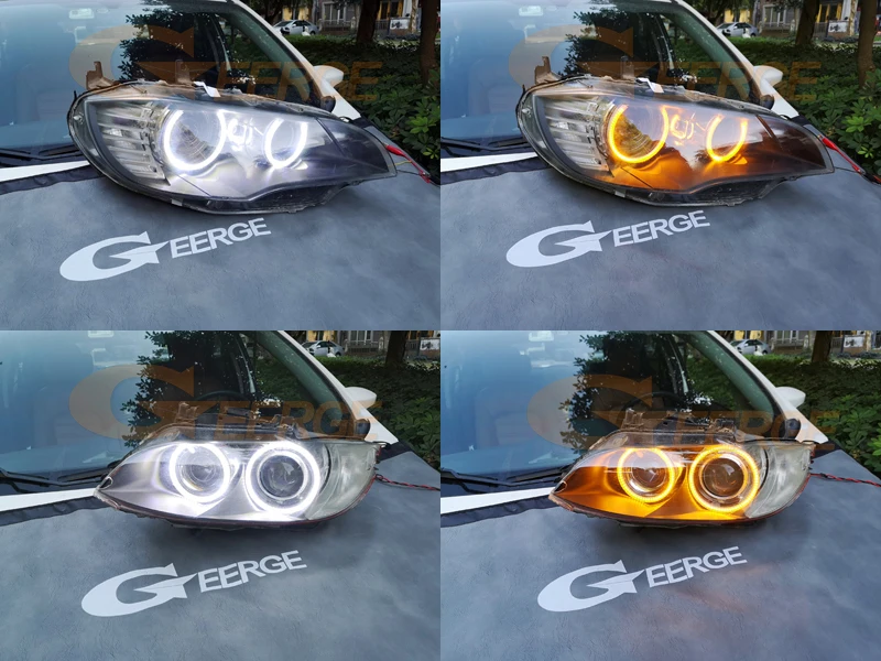 para bmw ultra brilhante smd led angel eyes kit anéis de auréola dia luz turn signal acessórios do carro