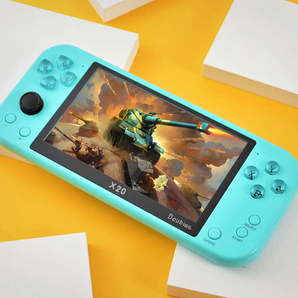 X20 5.1 inch Portable Handheld Game Console HDMI-Compatible Arcade Rocker Pocket Video Games Players Support Wireless Wired Game