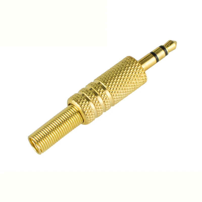 Hifi 5 개/몫 미니 3.5mm 스테레오 남성 헤드셋 잭 3 4 극 3.5mm 오디오 플러그 어댑터 커넥터 화이트 & 블랙