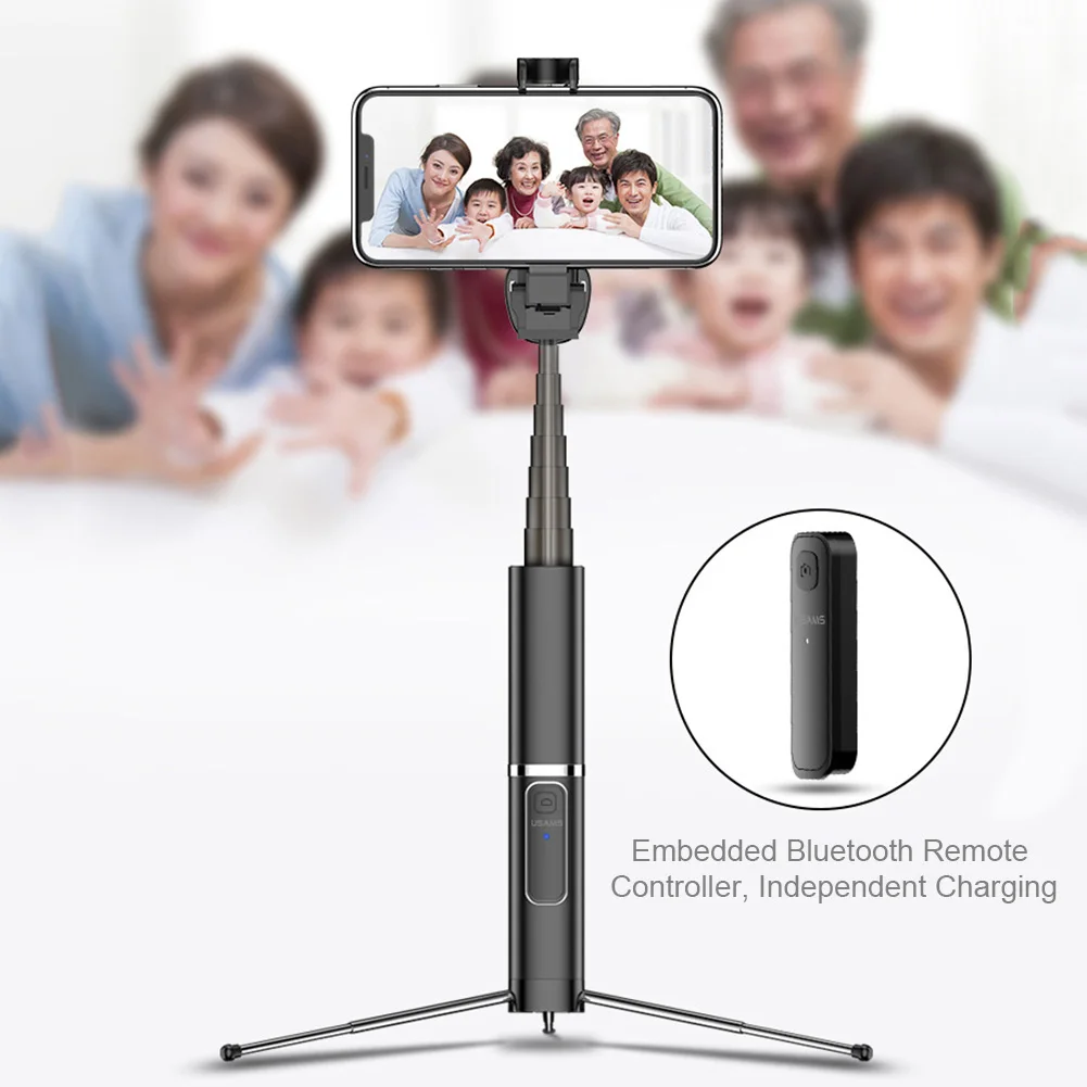 

Multi-functional Bluetooth Selfie Stick Portable Handheld Monopod Stick with Invisible Tripod OUJ99
