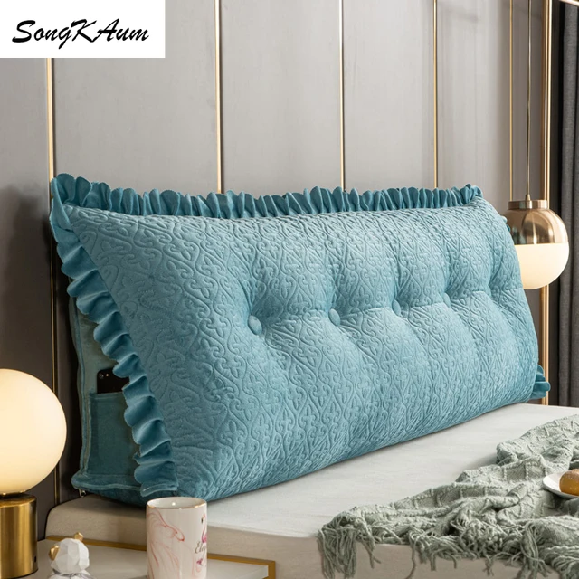 Songkakum almohadas largas y sencillas para cabecera, estilo, lavables, con relleno, Tatami individual y doble para el hogar|Fundas de almohadas| -